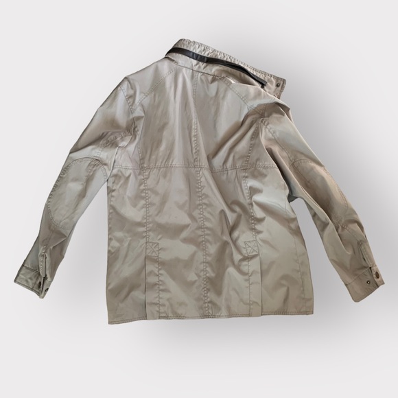 Michael Kors size large autumn fall beige and black jacket with hood - Picture 3 of 9